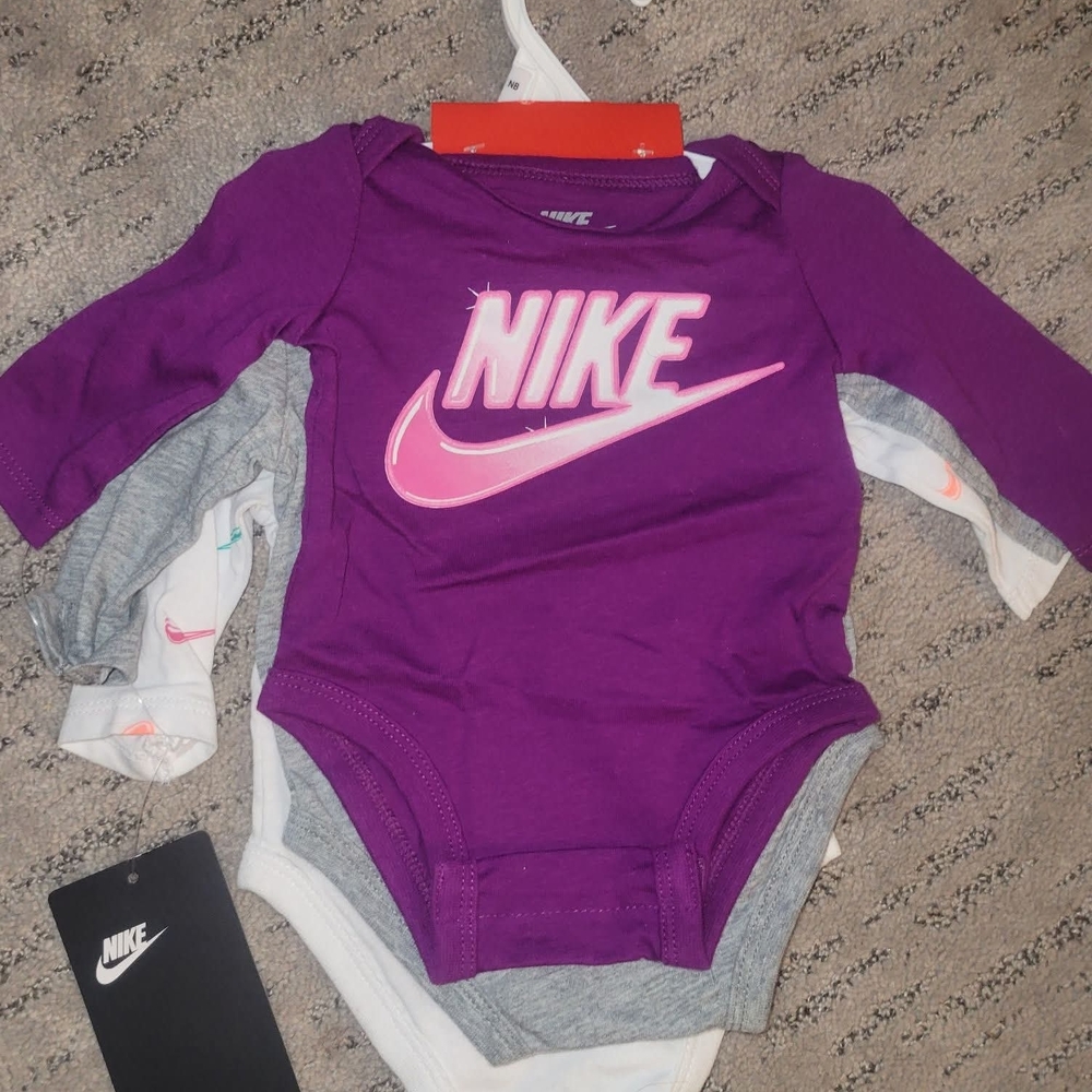 Nike Purple Baby One Piece